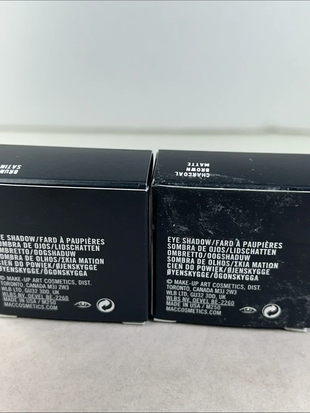 MAC Eye Shadow - Charcoal Brown Matte & Brun Satin